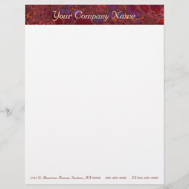 Marble Business Letterhead Brevhuvud (Framsida)