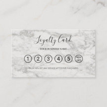 Marble Business Logotyp Professionell Loyalty Card