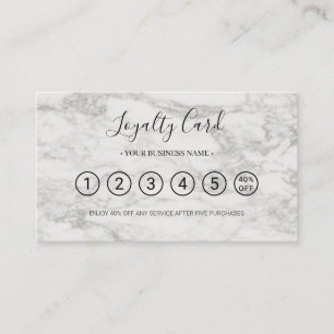 Marble Business Logotyp Professionell Loyalty Card Lojalitetskort
