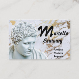 Marble Bust mot Marble och Guld Visitkort