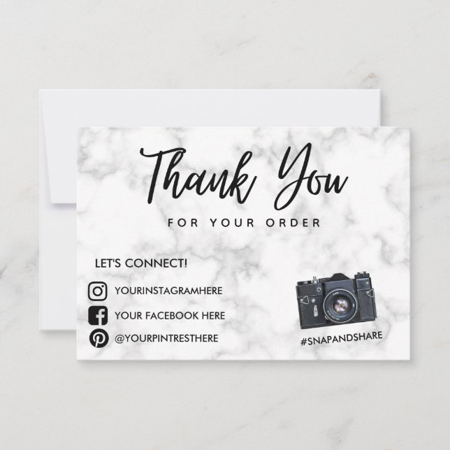 Marble Camera Tack för att Social Media infogar (Framsida)