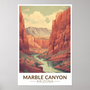 Marble Canyon Arizona Resa Konst Vintage Poster