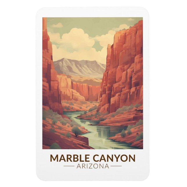 Marble Canyon Arizona Travel Art Vintage Magnet (Vertikal)