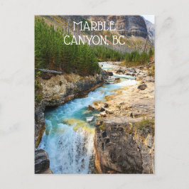 Marble Canyon Scenia Waterfall i Kootenay Park BC Vykort