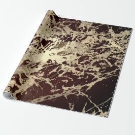 Marble Champaigne Guld Sepia Burguny Metall Stroke Presentpapper