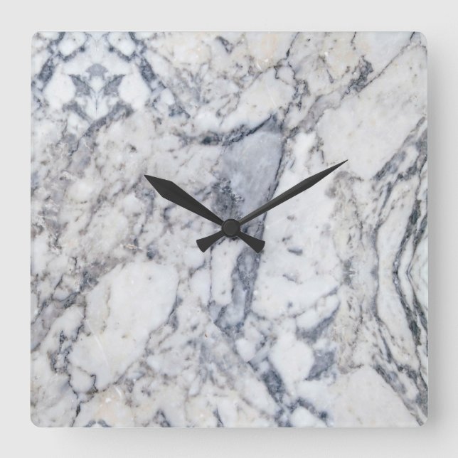 "Marble" Clock Fyrkantig Klocka (Framsida)