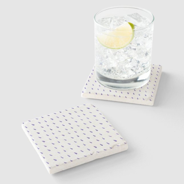 Marble Coaster - Purple Pattern Stenunderlägg (Sidan)
