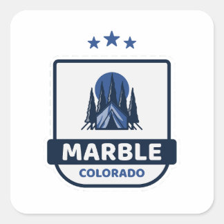 Marble - Colorado Fyrkantigt Klistermärke