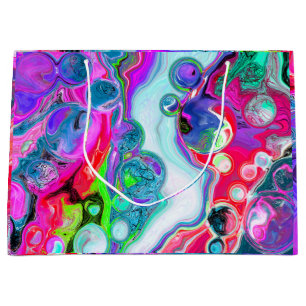 Marble Colorful Fluid Art Birthday