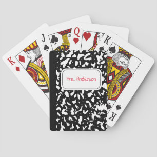 Marble Composition Notebook Personlig Casinokort