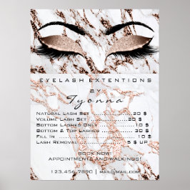 Marble Copper Makeup Artist Öga bryter priserna Poster