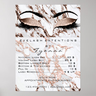 Marble Copper Makeup Artist Öga bryter priserna Poster