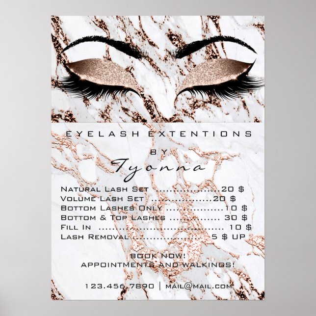 Marble Copper Makeup Artist Öga bryter priserna Poster (Framsidan)