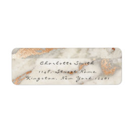 Marble Copper Ro Black Grått OSA Returadress Etikett