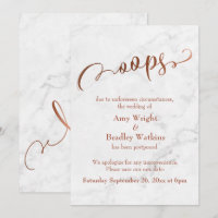 Marble Copper sköt upp Bröllop "Oops"! Uppdatera