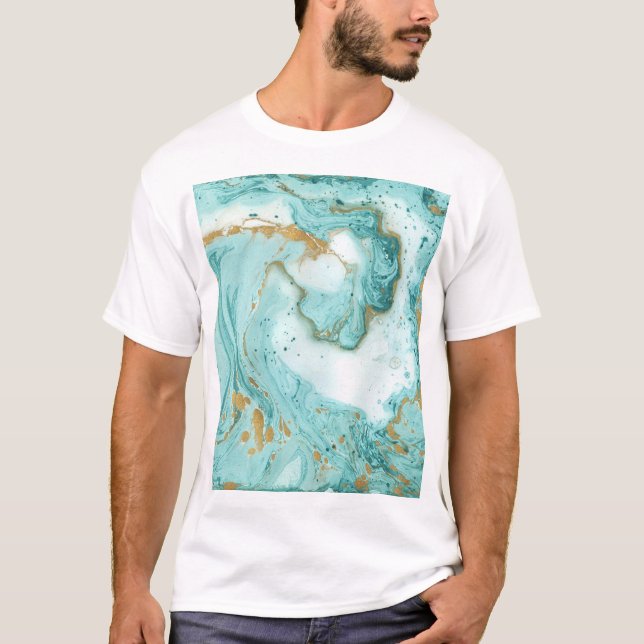 Marble decorative struktur, konstnärlig abstrakt-f t shirt (Framsida)