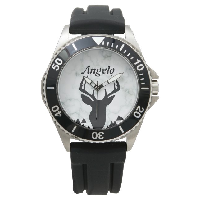 Marble Deer Mäns Jakt Armbandsur (Framsida)