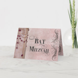 Marble Design Bat mitzvah - Anpassad Kort
