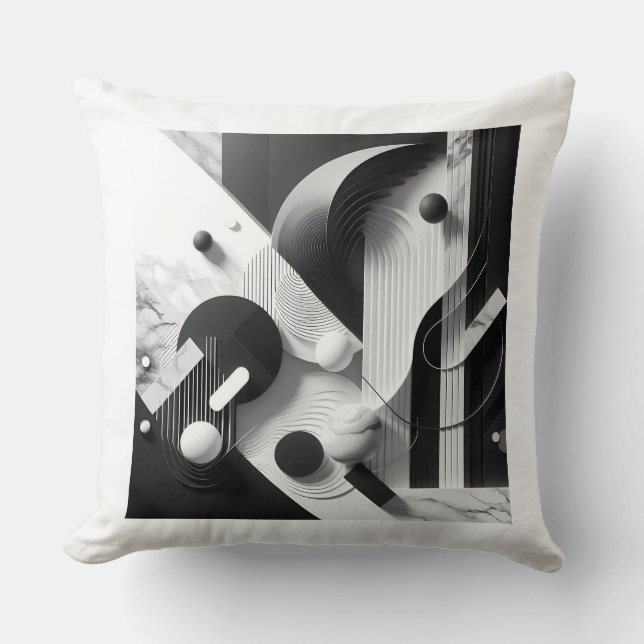 Marble Echoes of Silent Geometry Kudde (Framsida)