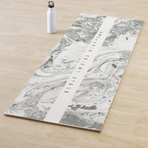 marble effect personlig yoga mat