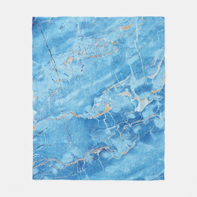 Marble Elegance: Natural Textured Yta. Fleecefilt (Framsidan)