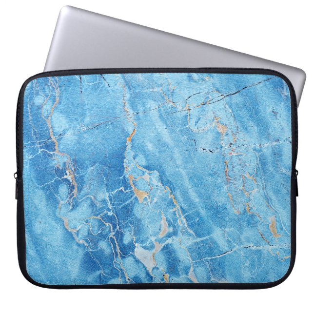 Marble Elegance: Natural Textured Yta. Laptop Fodral (Framsidan)