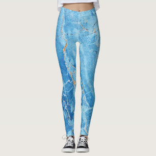 Marble Elegance: Natural Textured Yta. Leggings
