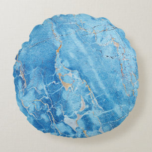 Marble Elegance: Natural Textured Yta. Rund Kudde