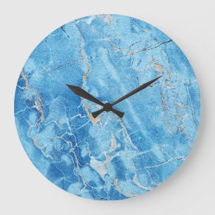 Marble Elegance: Natural Textured Yta. Stor Klocka