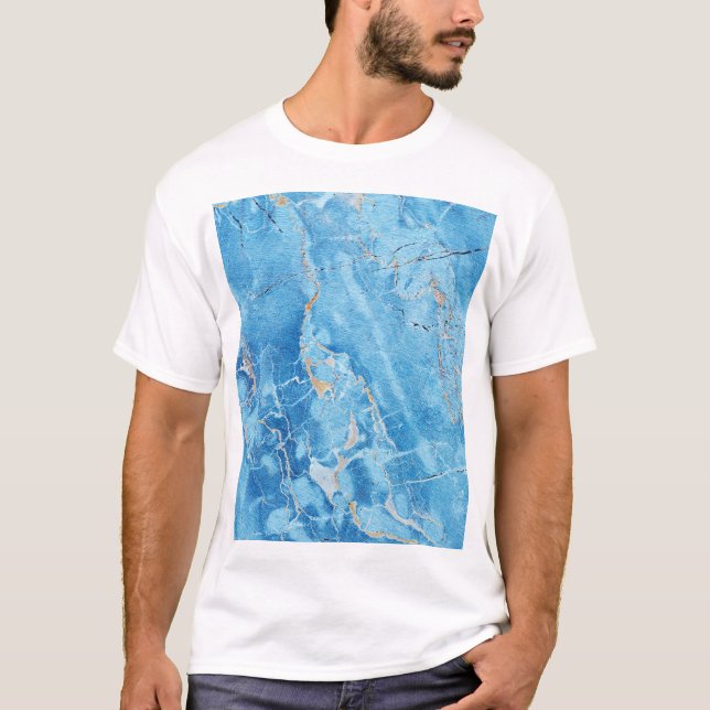 Marble Elegance: Natural Textured Yta. T Shirt (Framsida)