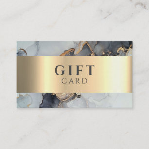 Marble Elegant White Faux Guld Beauty Gift Card Visitkort