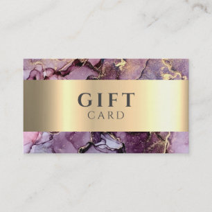 Marble Elegant White Faux Guld Beauty Gift Card Visitkort