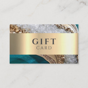 Marble Elegant White Faux Guld Beauty Gift Card Visitkort