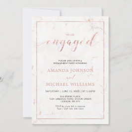 Marble | Enkel Förlovningsfest för modern typograf Inbjudningar