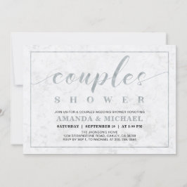 Marble | Enkel Modern Par Möhippa Inbjudningar