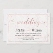 Marble | Enkel Modern Typografi Bröllopsceremoni