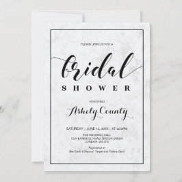 Marble | Enkel Modern Typografi Bröllopsfest Inbjudningar