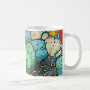 marble färg kaffemugg