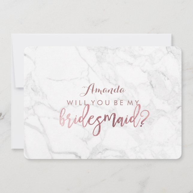 Marble+Faux Ro Guld kommer att bli... Inbjudningar (Framsida)