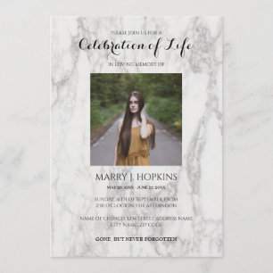 Marble Firande of Life-inbjudan med foto Inbjudningar