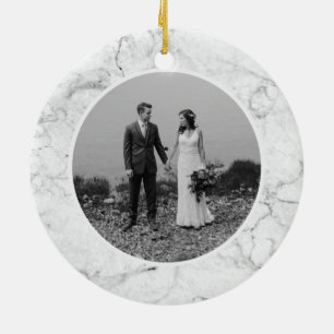 Marble First jul som Mr & Mrs Personal Photo Julgransprydnad Keramik