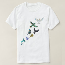 Marble Flies bird T-shirt