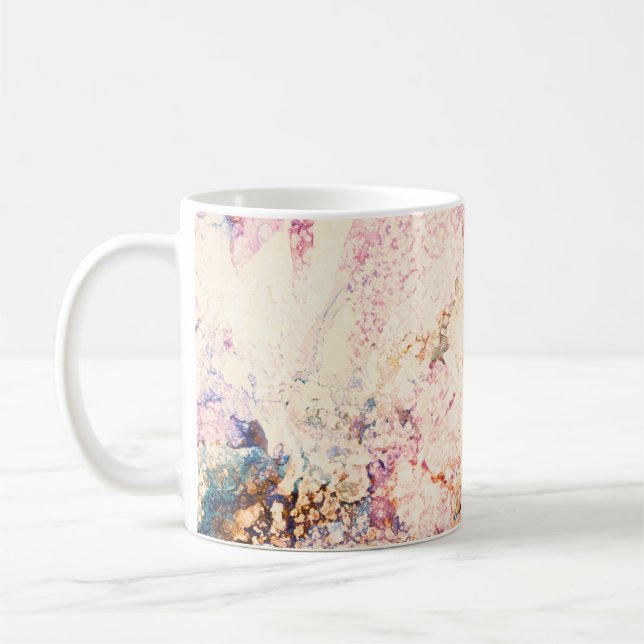 Marble Fluid Abstrakt Mönster Kaffemugg (Vänster)