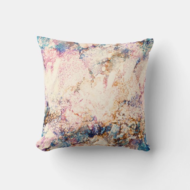 Marble Fluid Abstrakt Mönster Kudde (Framsida)