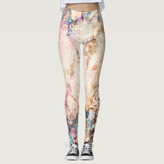 Marble Fluid Abstrakt Mönster Leggings
