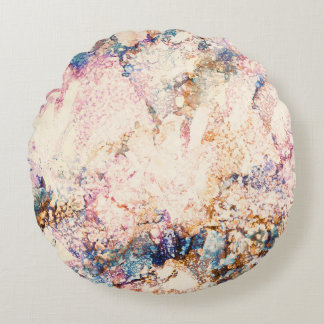 Marble Fluid Abstrakt Mönster Rund Kudde