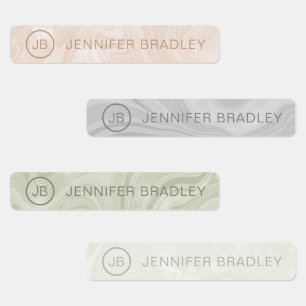 Marble för anpassade Märkre för monogram-namn Klistermärke