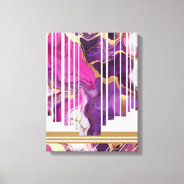 Marble för minimal Abstrakt för geometrisk linje Canvastryck (Framsida)