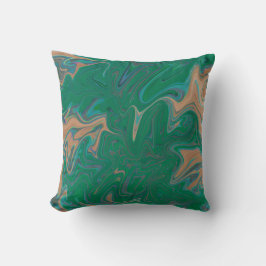 Marble Forms – Green & Gold Natural Flow Kudde