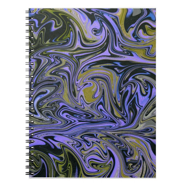 Marble Forms – Violet & Gold Mystic Energy Anteckningsbok (Framsidan)
